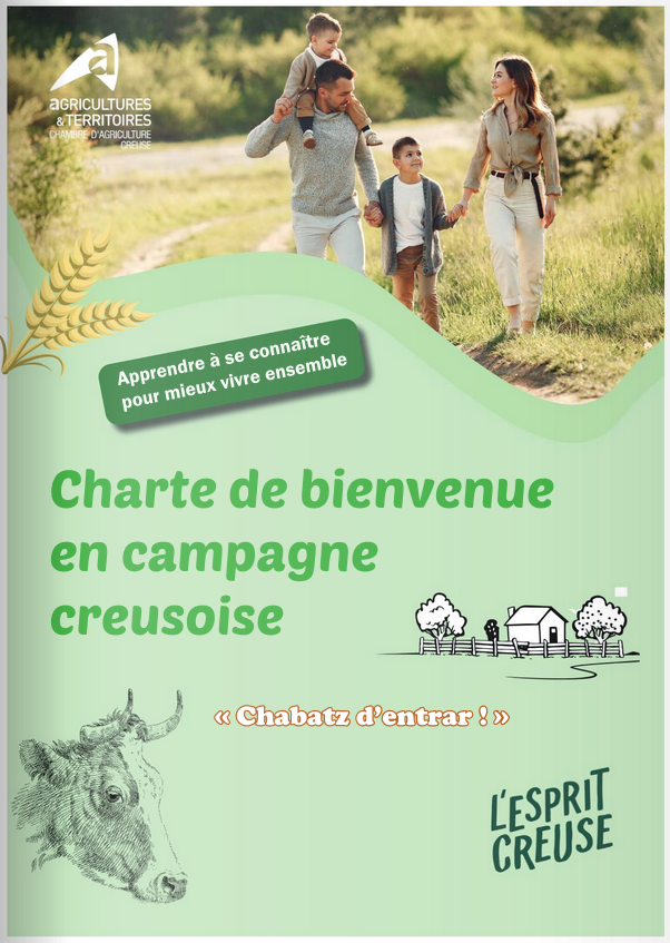 Mardi 8 mars, la Chambre d'Agriculture de la Creuse a publié une charte de bienvenue pour les personnes qui emménagent en Creuse