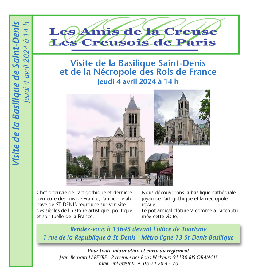 20240404 Visite de la Basilique Saint Denis et de la Necropole des Rois de France