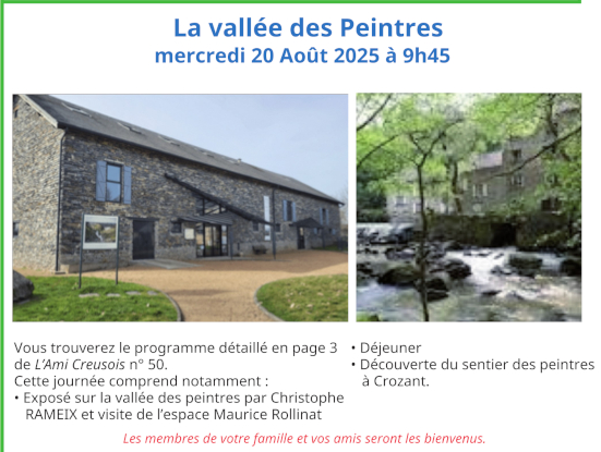 La vallée des Peintres mercredi 20 Août 2025 à 9h45